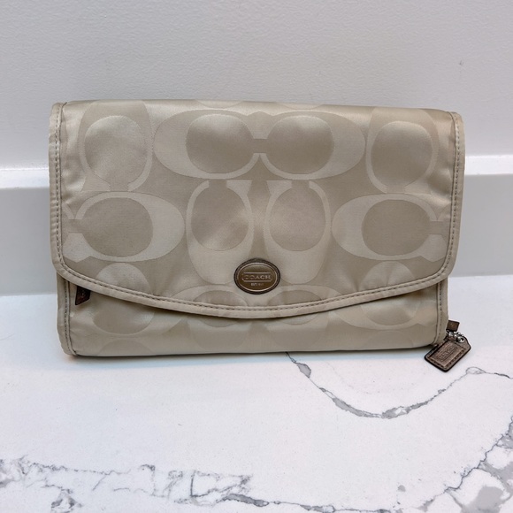 Coach Handbags - COACH hanging toiletry holder travel organizer champagne